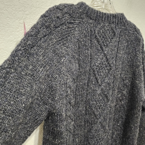 Vintage Glen Carron Gray 100% Virgin Wool Sweater S - Picture 4 of 12